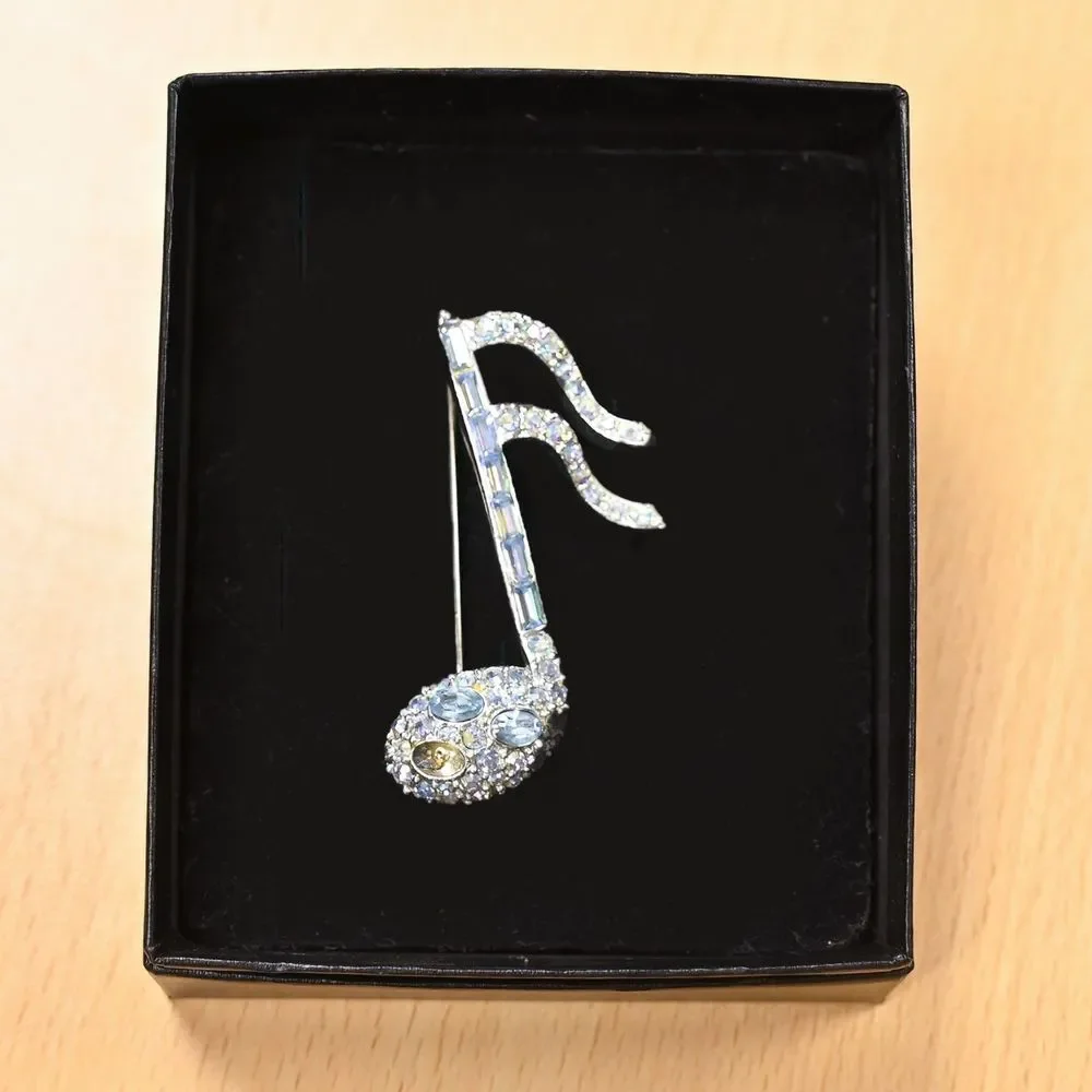 Musical Note Brooch Pin - Picture 1 of 2